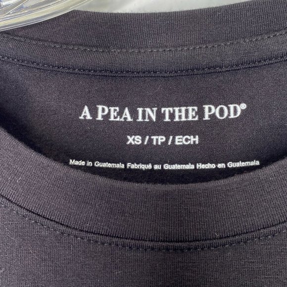 A Pea In The Pod, NWT, women's size XS, black maternity dress with side slits. - Picture 5 of 8